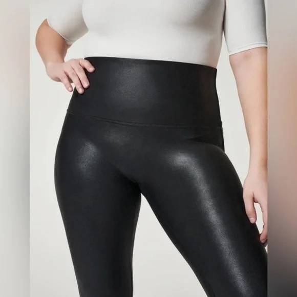 Spanx size S black Faux Leather Leggings - Picture 8 of 9